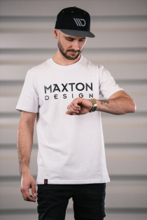 Vit T-shirt Herr (M) Maxton Design